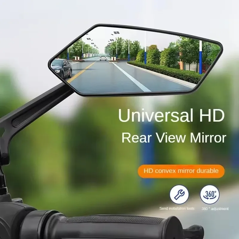 Bicycle Rear View Mirror Bike Cycling Clear Wide Range Back Sight Rearview Reflector Adjustable Handlebar Left Right Mirror