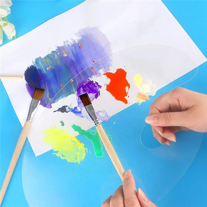 アクリルペイントパレット 3/6 個クリアペイントトレイパレット、簡単に掃除できるノンスティックアーティストツール、油水彩工芸用