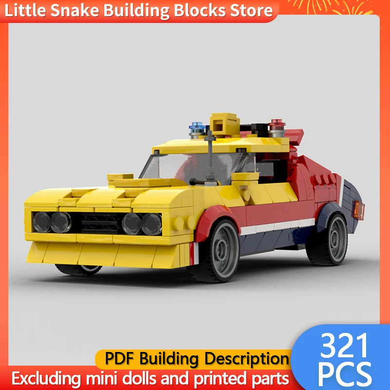 City Car Model MOC Building Bricks Police Interceptor Vehicle Modular Technology Gifts Holiday Assemble Children Toys Suit