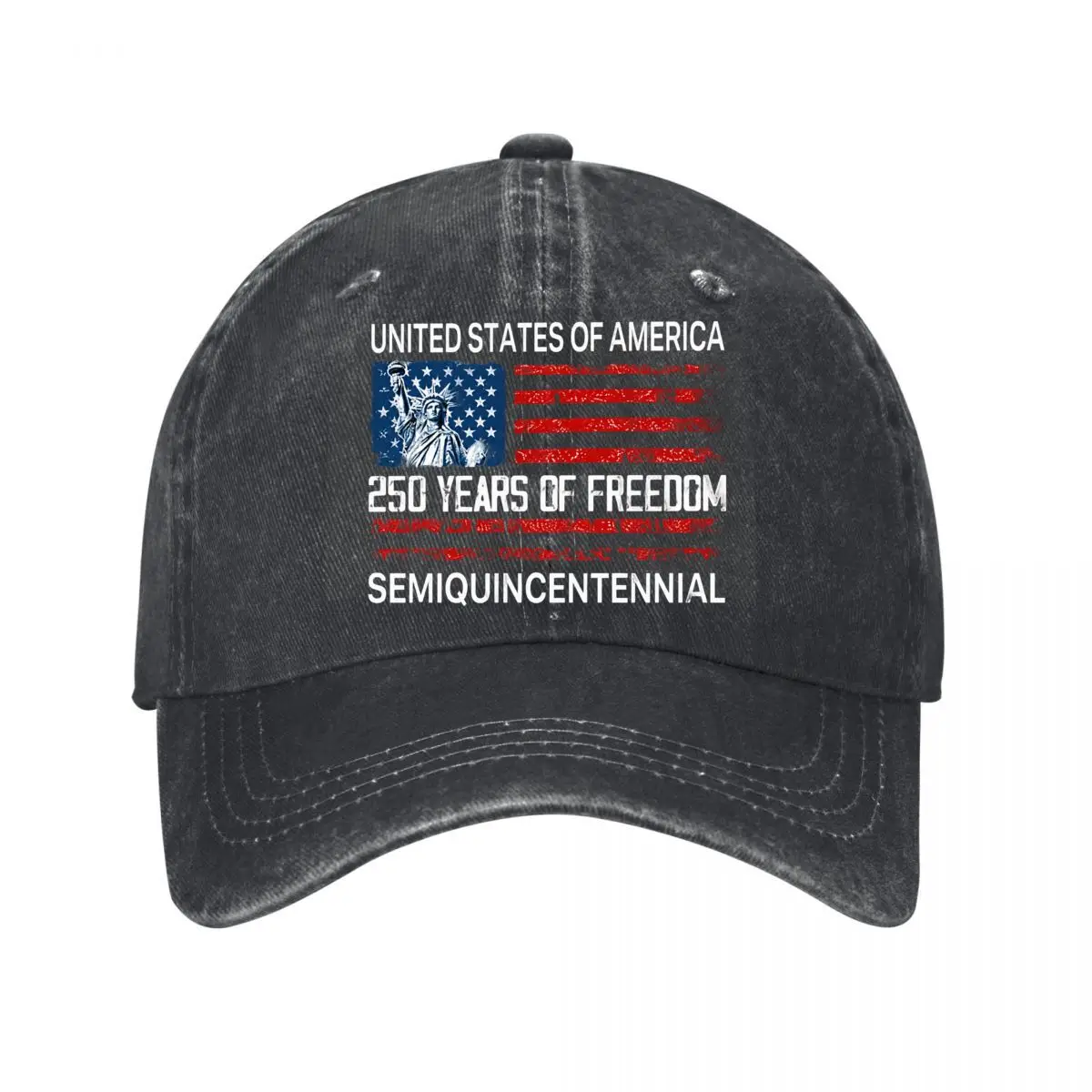 United States Of America 250 Years Of Freedom Statue Liberty American Flag New Vintage Washed Cotton Baseball Cap Sun Hats