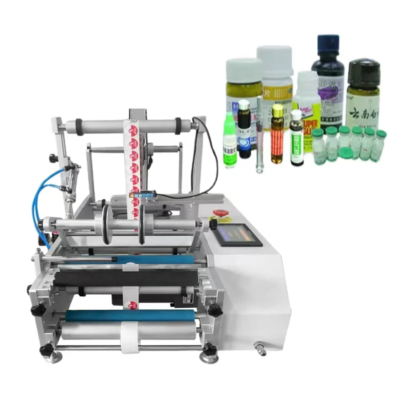 

【2026】Semi Automatic Wet Glue Labeling Machine Desktop Labeler Manual Wine Bottle Beverage Can Plastic Bottle Labeling Machine