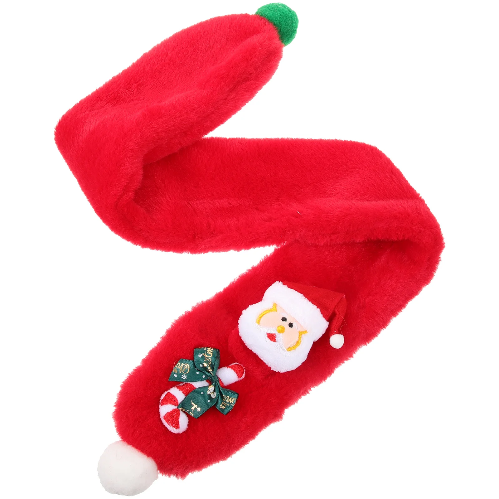 

2Pcs Kids Scarf Christmas Themed Hair Tie Set Warm Faux Christmas Themed Kids Scarf Soft Breathable Winter Gift for Children