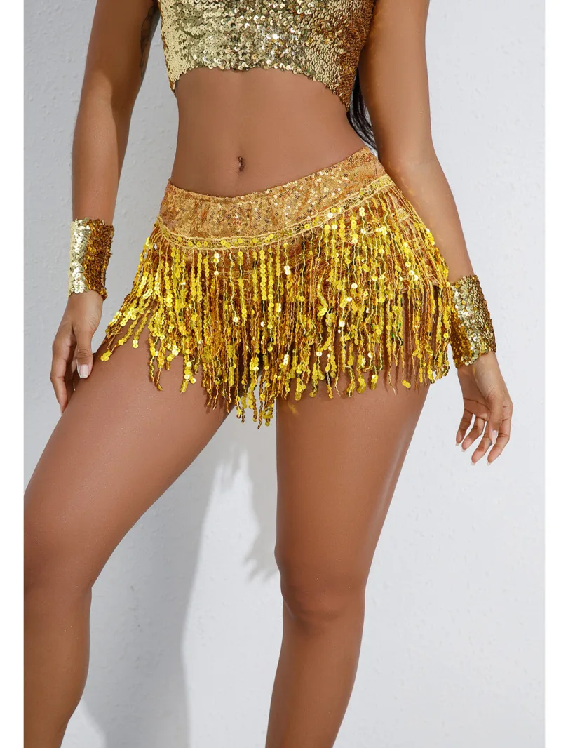 

Юбка с блестками и кисточками, юбка для латинских танцев, женские шорты с кисточками и блестками, модные сексуальные шорты 04C1