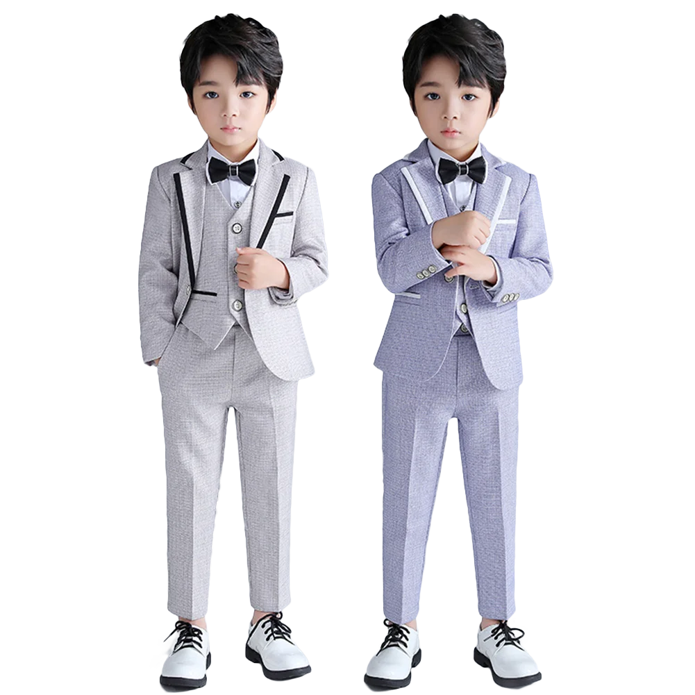 

LOlanta Kids Boys Suit Toddler Formal Coat Suit Wedding Attire Birthday Party Gentleman Tuxedo Piano Stage Host Speech Wear