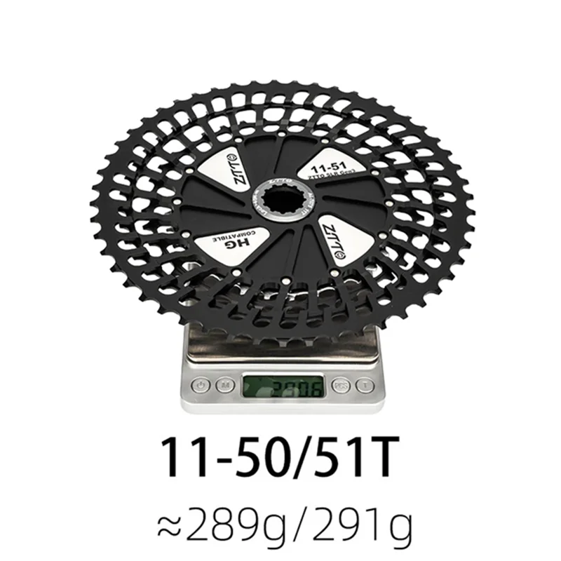ZTTO Ultralight HG MTB Cassette 275g-299g 12-Speed Black-Gold SLR3 K7 Sprocket 12S 11-46T 11-50T 11-51T