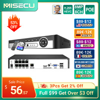 MISECU 4K 8CH POE NVR 8MP Security Video Recorder IP Camera Face Detection Surveillance CCTV System For POE IP Camera