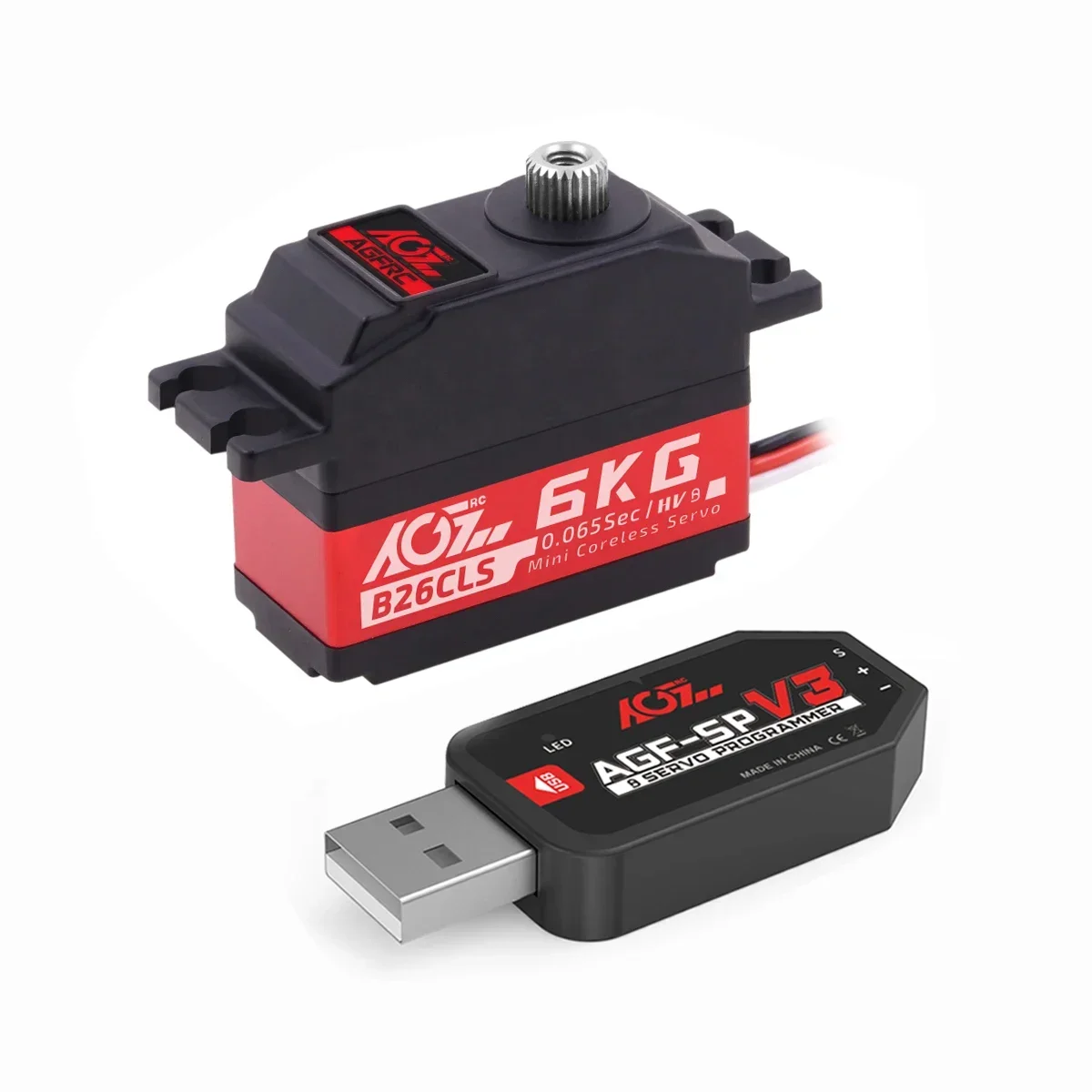 AGFRC B26CLS High Torque 6.0KG Fast Speed Titanium Gear Mini HV Coreless Digital Servo For 1/12 RC Cars DIY Assembly Upgrading