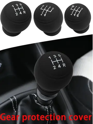 Universal Gear Shift Knob Silicone Cover Gear Rod Protect Case Dustproof WaterProof Lever Handle Skin Nonslip Manual Shifter