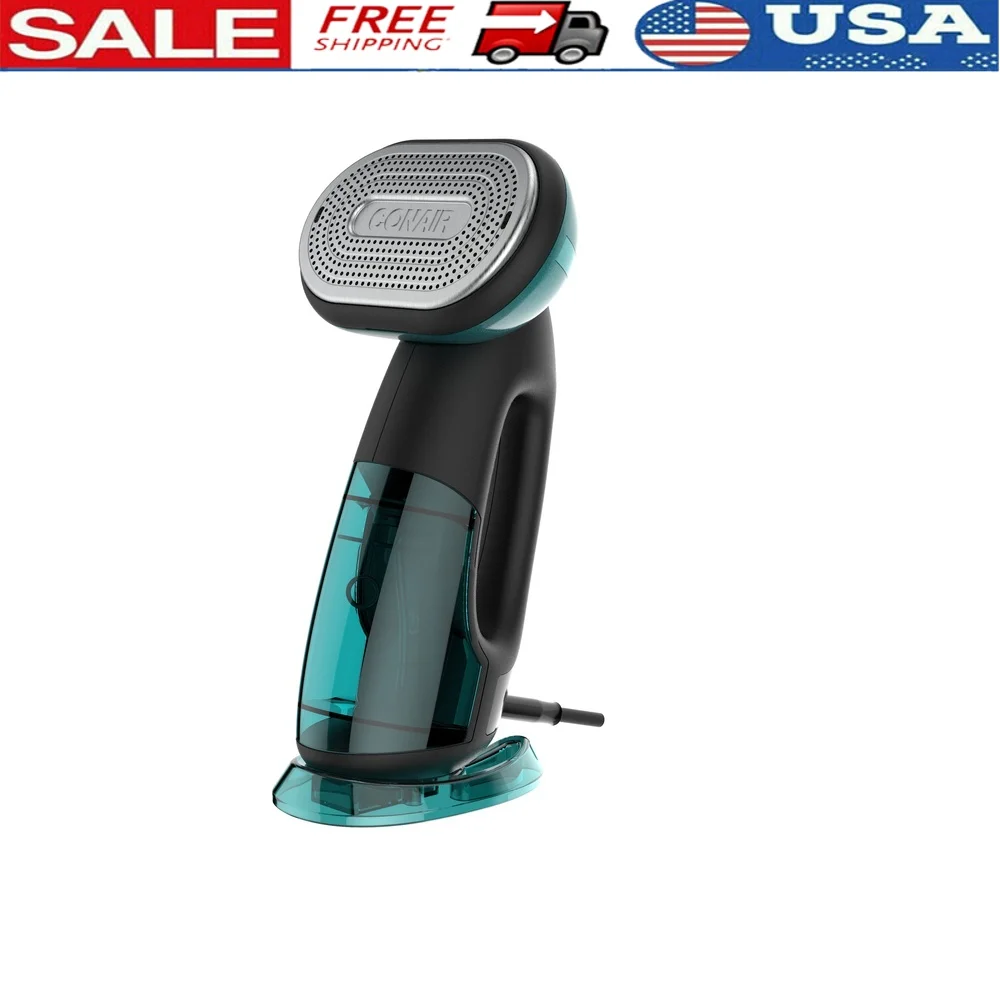 مكواة بخار محمولة قوية 2 في 1 مكواة بخار توربو 1875 وات تسخين سريع 4 إعدادات خزان مياه قابل للفصل أقمشة مثالية