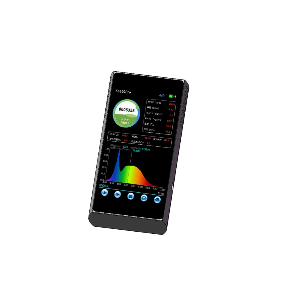 SS800Pro Intelligent Precision IoT Environmental Health Monitor Tragbare negative Sauerstoff-Ionen-Umgebung