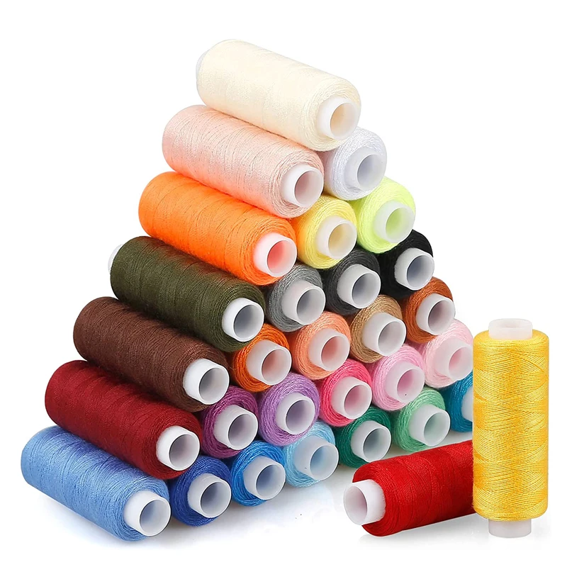 Sewing Thread 100% Polyester Yarn Sewing Thread Roll Machine Hand Embroidery 150 Meter Roll Strong And Durable For Home Sewing