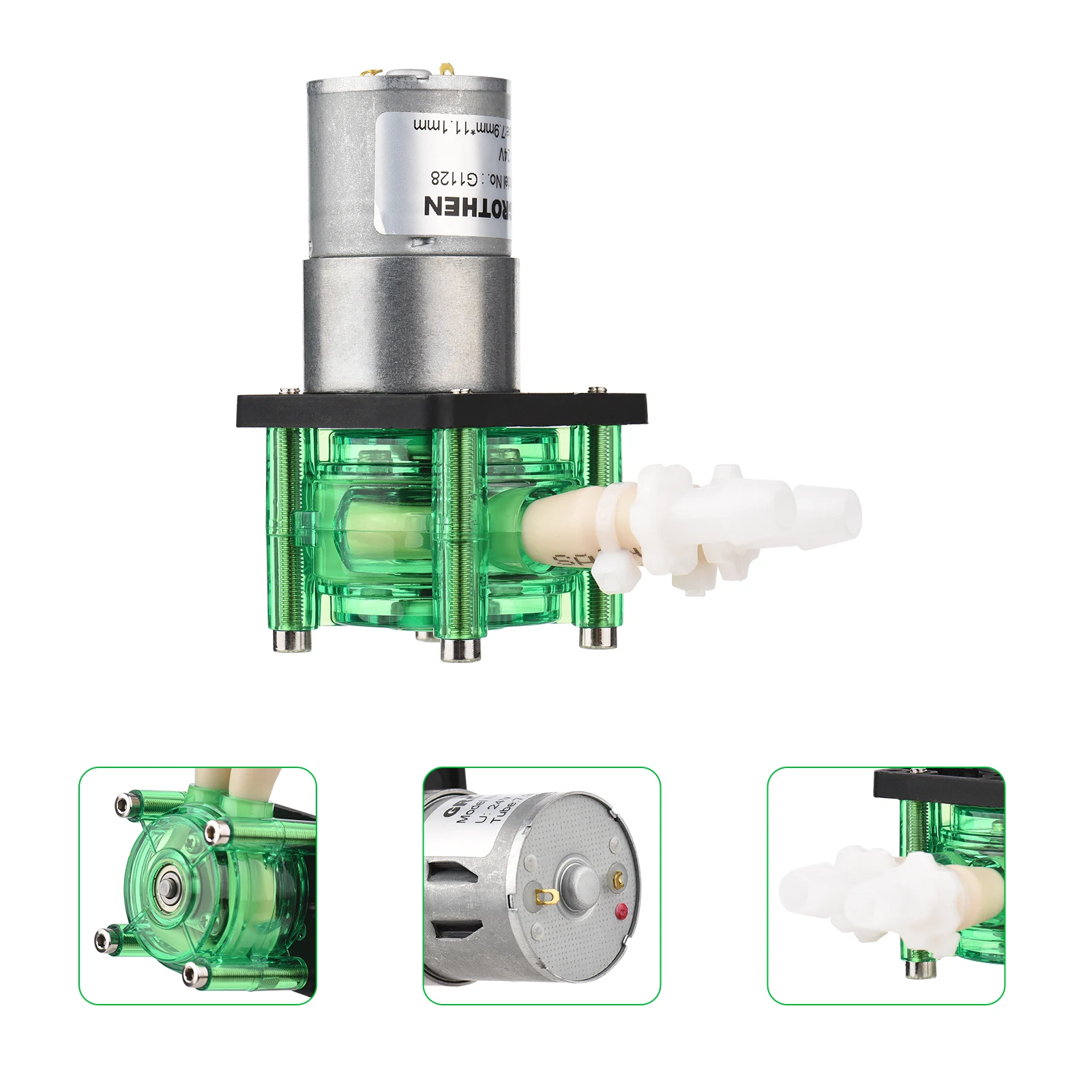 DC 24V Dosing Pump Peristaltic Pump Mini Water Liquid Pump Large Flowrate Peristaltic BPT Tube Self-Priming 700mL/min