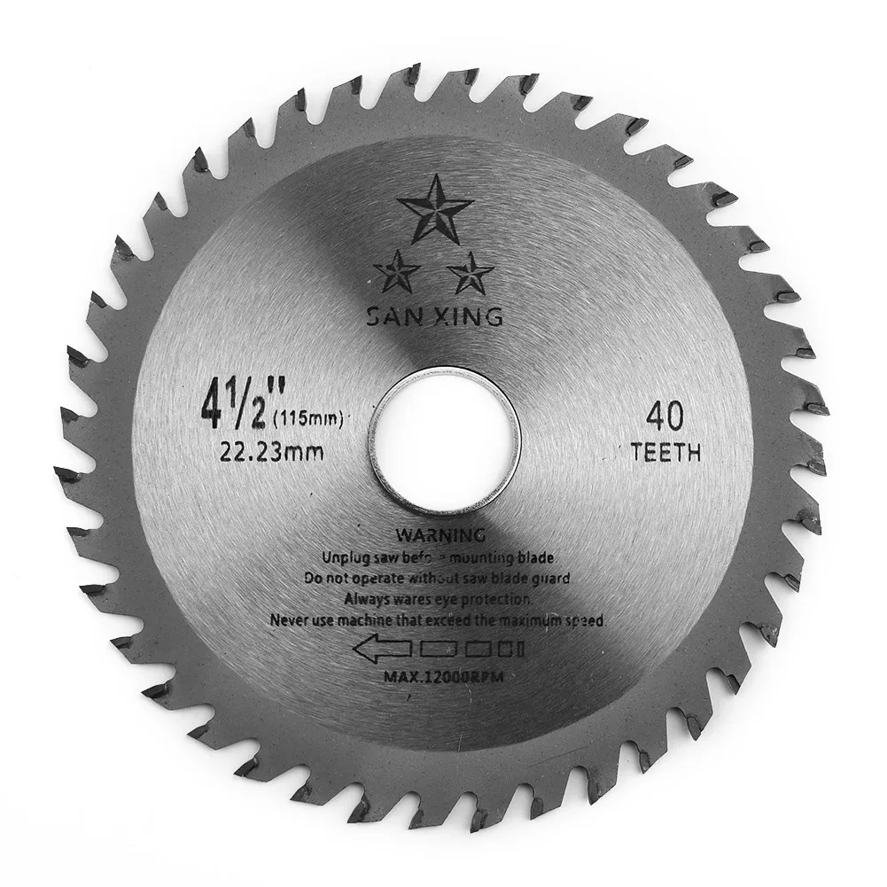 4.5inch 115mm 40 Teeth Cutting Disc Mini Circular Saw Blade For Wood Plastic Metal Cutting Angle Grinder Tools