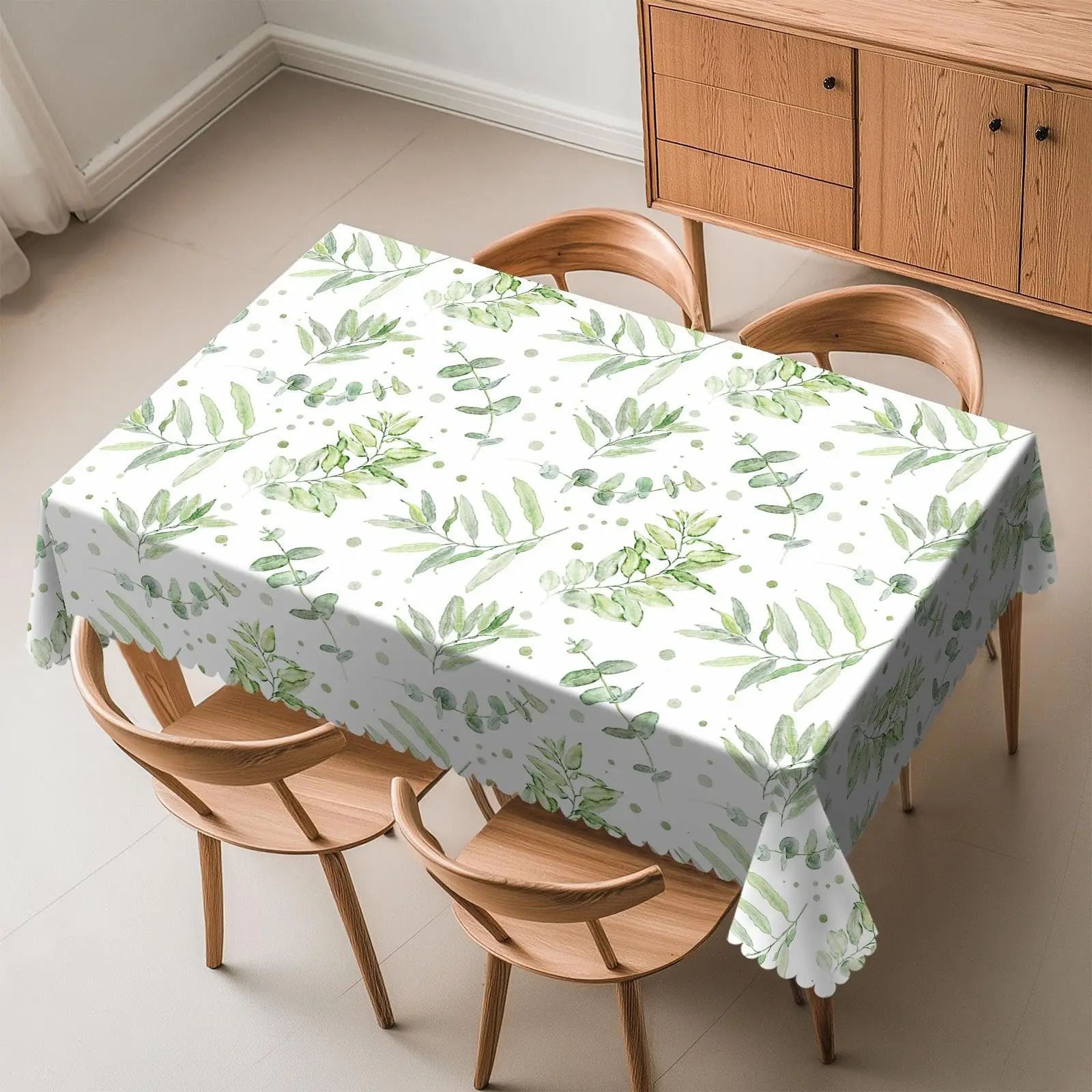Birthday Rectangular Table Tablecloth Vintage Floral Washable Table Cover with  birthday decoration，wedding decoration，desk mat