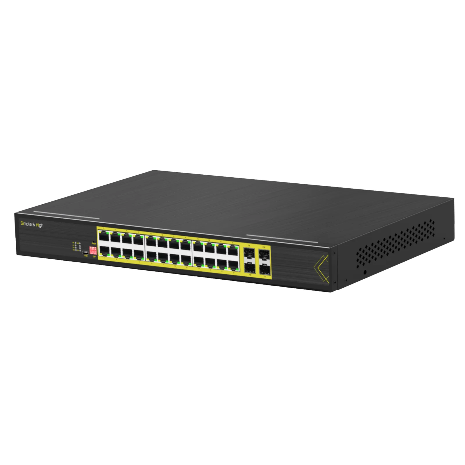 

Managed 24 Port Gigabit Switch with 4 SFP Slots (PoE+ 400W or Redundant DC) L2+ Rackmount for IP Cameras & Industrial Networks