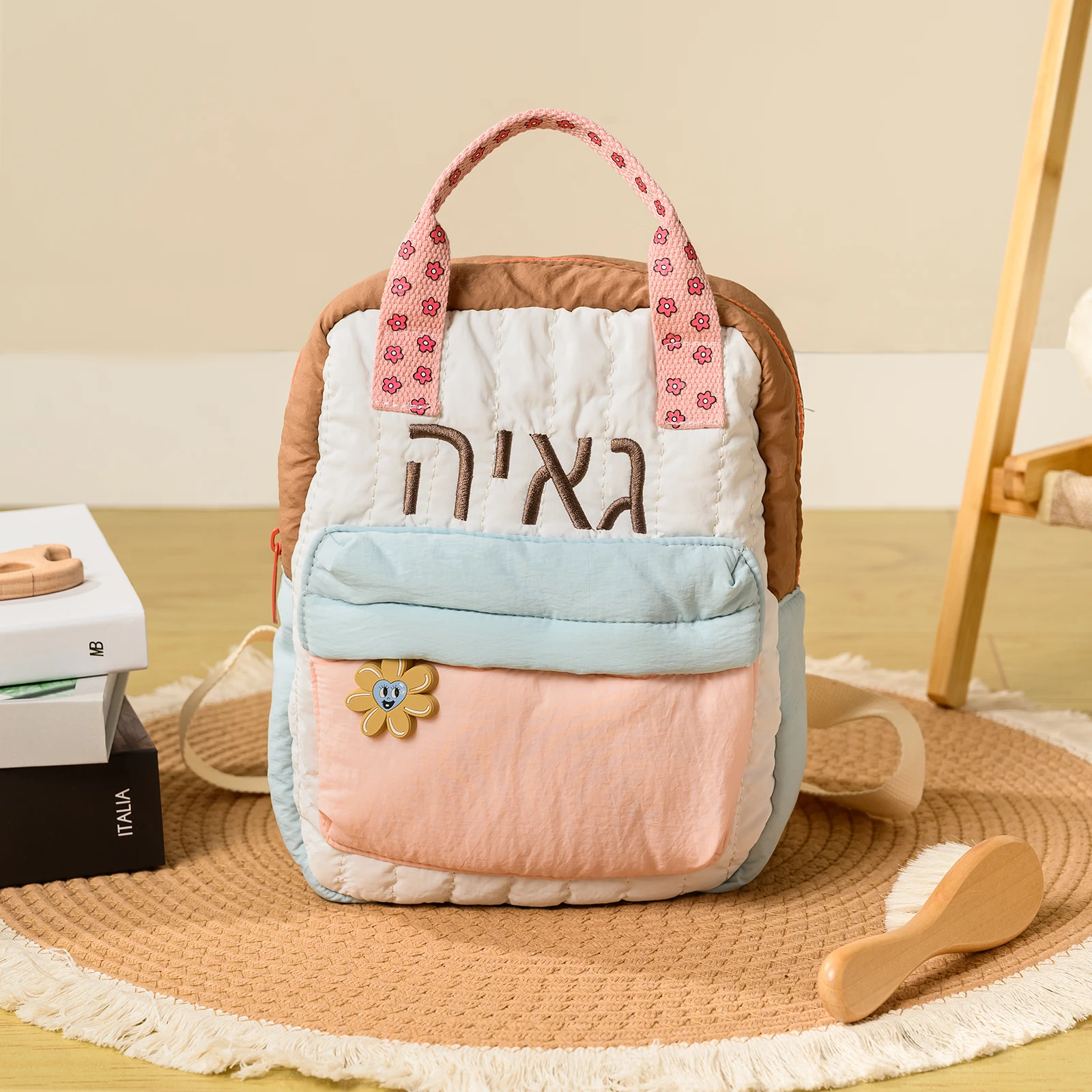 パーソナライズされた子供のバックパック刺繍カスタム名最初のイースター男の子女の子子供の誕生日プレゼント車子供のバッグ