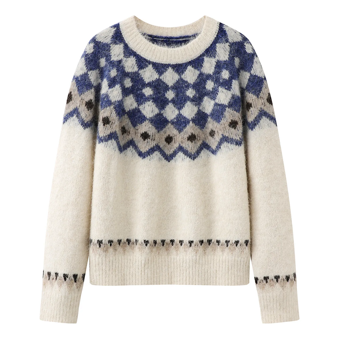 

Winter Women's Clothing Casual Versatile Crew Neck Casual Pullover Knitted Sweater Top 2511-15a