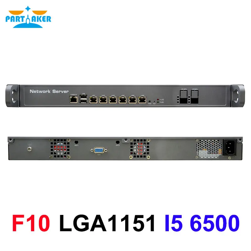 Firewall Mikrotik Pfsense Vpn 1U Rackmount Netwerk Security Appliance AES-NI LGA1151 I3 6100 I5 6500 I7 6700 I7 7700 6 lan 2 Sfp