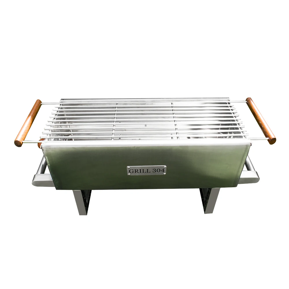 Manufacturer Custom Stainless Steel Camping Japanese Yakitori BBQ Diatomite Portable Tabletop Hibachi Konro Charcoal Grills