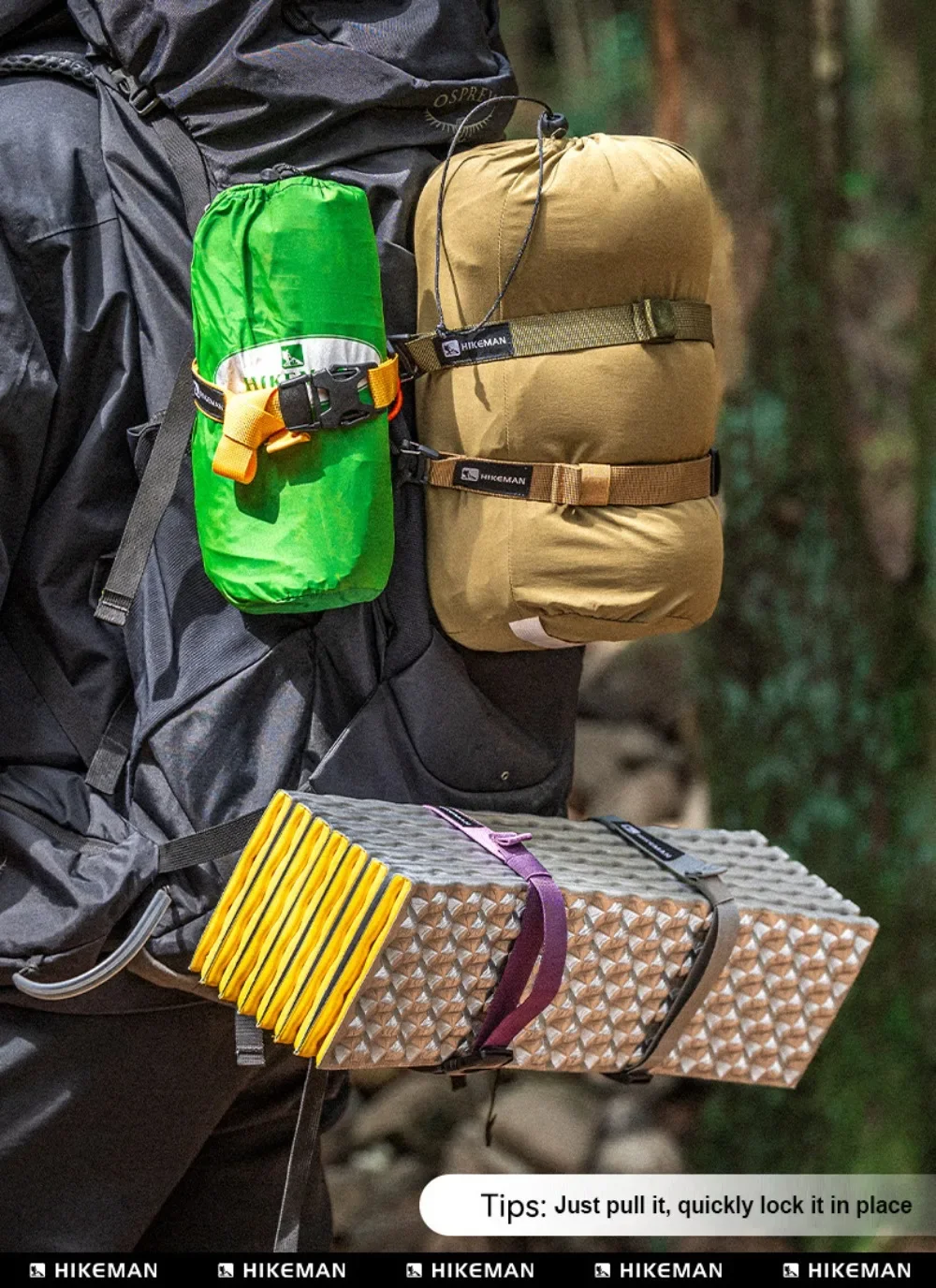 Verstellbarer Gepäckgurt, robuster Koffer-Befestigungsgurt, 18,5–49,5 cm, Reise-Organizer für Rucksack, Wandern, Camping, Zubehör – Detail 1