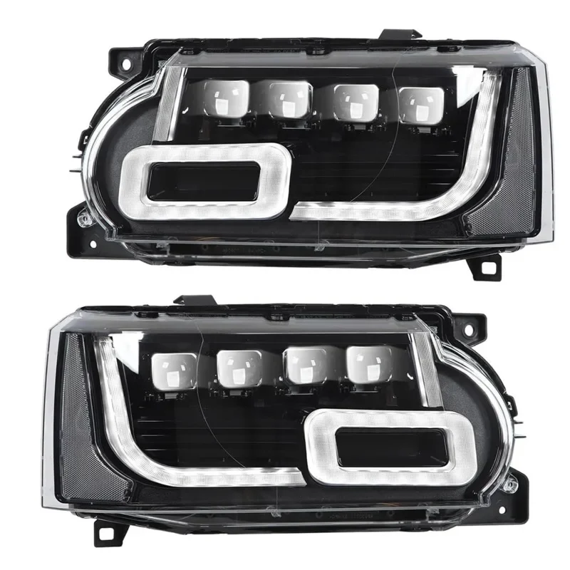 For 2010 2011 2012 2013 Land Rover Range Rover Sport Head Light 4 Lens Upgrade LED Headlight Car Accessories