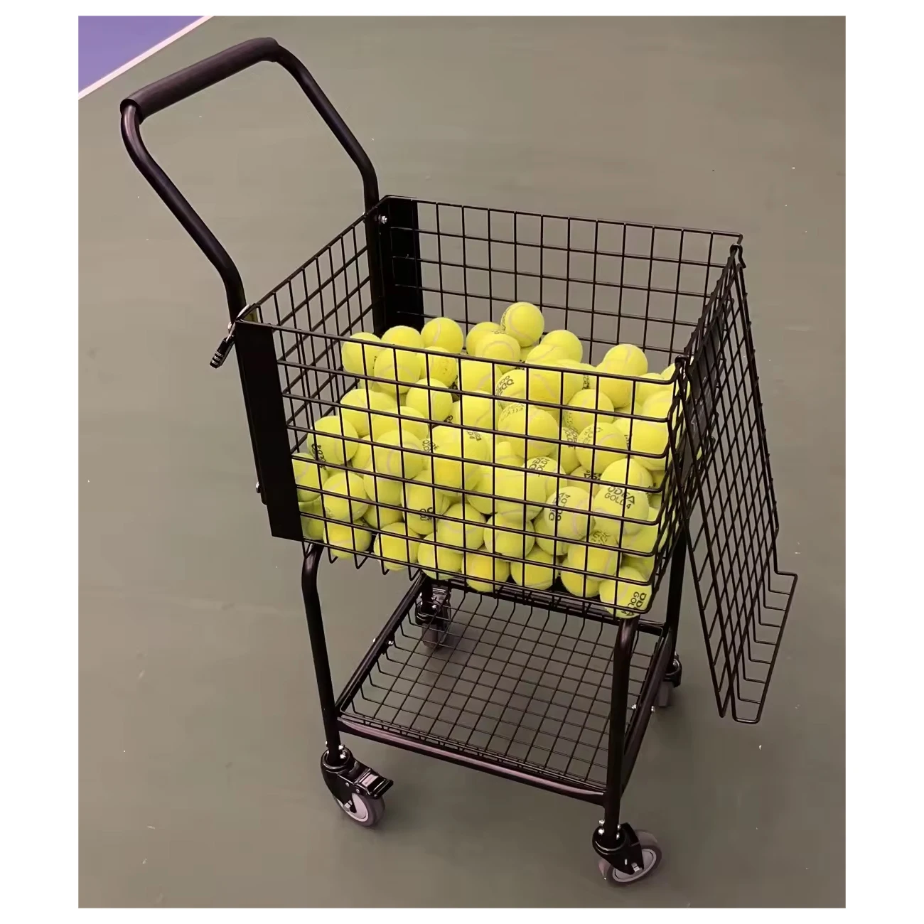 Hot-Selling Large Capacity Tennis Ball Cart Tennis Metal Basket Car for Tennis Balls