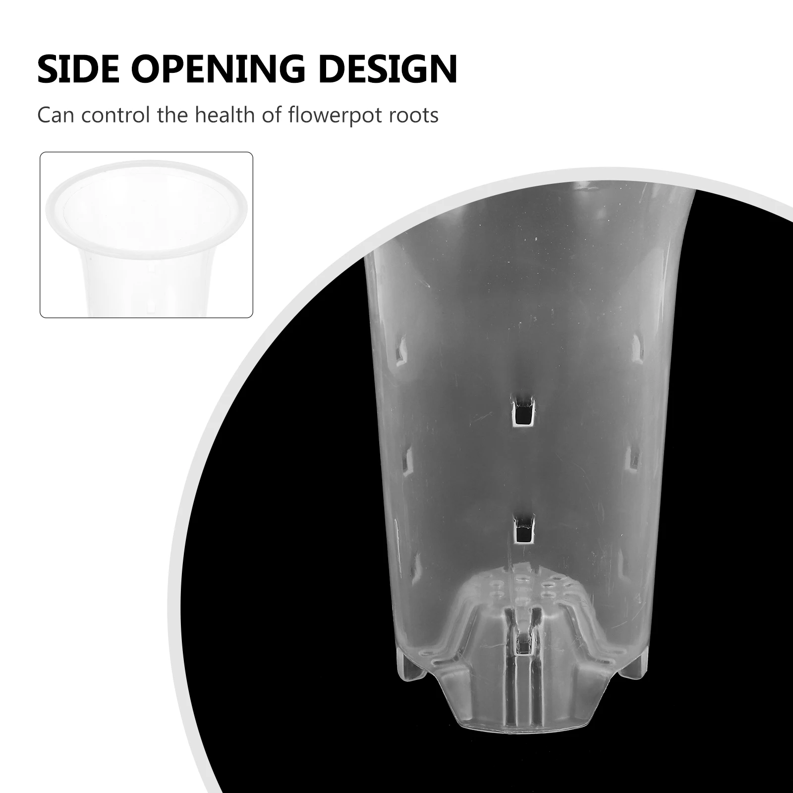 

5Pcs Orchid Pots Durable Plastic Gardening Planters Breathable Drainage Holes Suitable for Orchid Planting Nursery Balcony