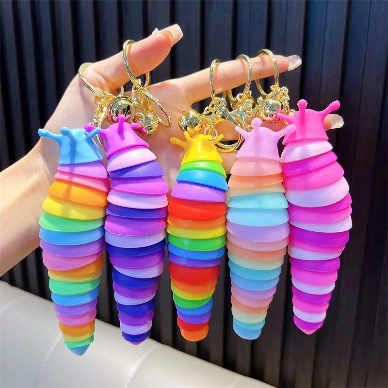 Fidget Slug Toy for children 18cm 3D Colorful Sensory Slug Relieves Fun Decompression Toy Creative Twist Caterpillar Fidget Toys