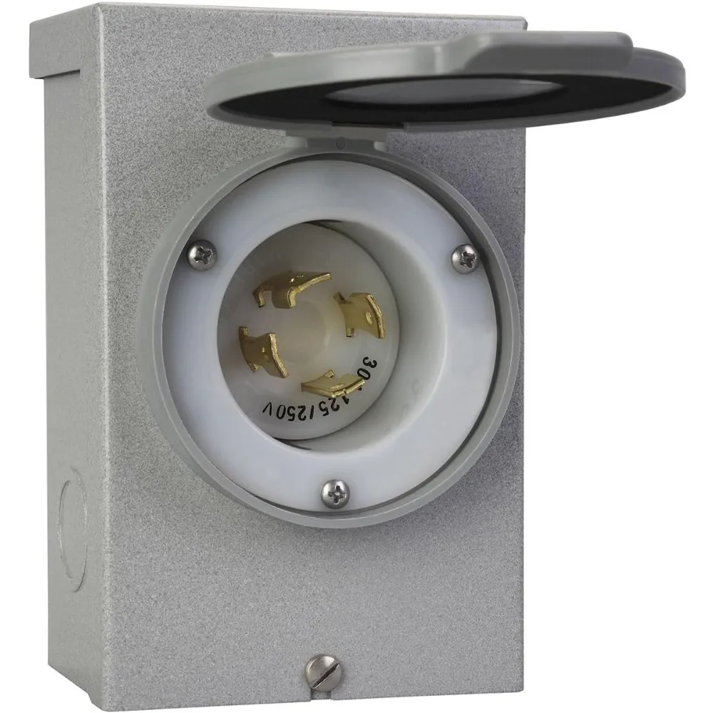 

Reliance Controls 7500W 30-Amp Generator Power Inlet Box, NEMA 3R, Gray