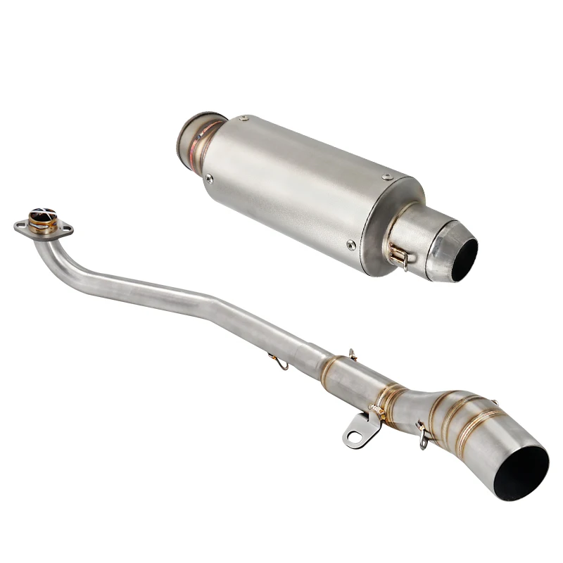 لهوندا شبل 110 Cub110 CC110 2018-2023 نظام عادم الدراجة النارية تعديل صف جانبي قسم كامل كاتم صوت الأنابيب الأمامية