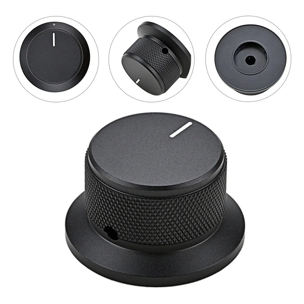 

Aluminium Control Knob Guitar Volume Tone Potentiometer Replacement Black Accessories Durable Practical Smooth Texture Exquisite