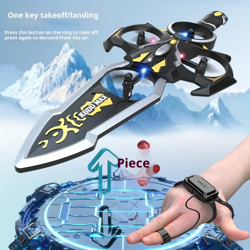 Foam Unmanned Aerial Vehicle Remote-controlled Flying Sword Toy Sword-Riding Flight Gesture Sensing Children's RC Airplane