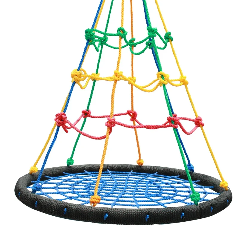 Multi Person Swing, Outdoor Children's Bird Nest Rope Swing,  Indoor Circular Hanging Chair Patio Swings