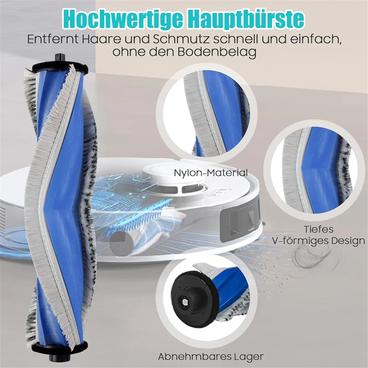 BFYLE Für Ecovacs Deebot T30 Pro Omni / T30 Omni / T30 Omni / T30 Max Vakuum Hauptseitenbürste Hepa-Filter Mopp Tuch Staubbeutel