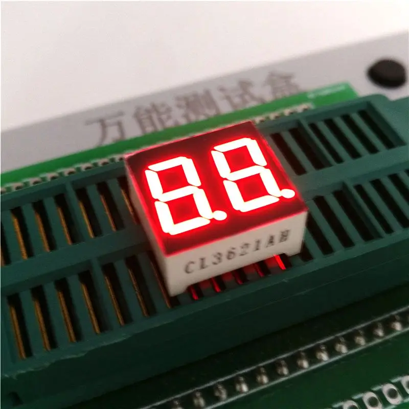 10pcs  7 segment Common Cathode/ Anode 2 Bit digital Tube 0.36" 0.36in. Red LED Display 7 segmentos LED Digital tube