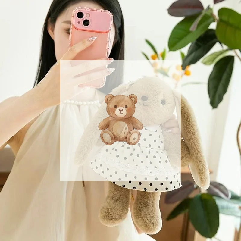 

Cute And Soft Bunny Plush Toys HigQuality Long Ear Rabbit Appease Doll Girls' Cartoon Dress Bunny Plush Toy Birthday Gifts