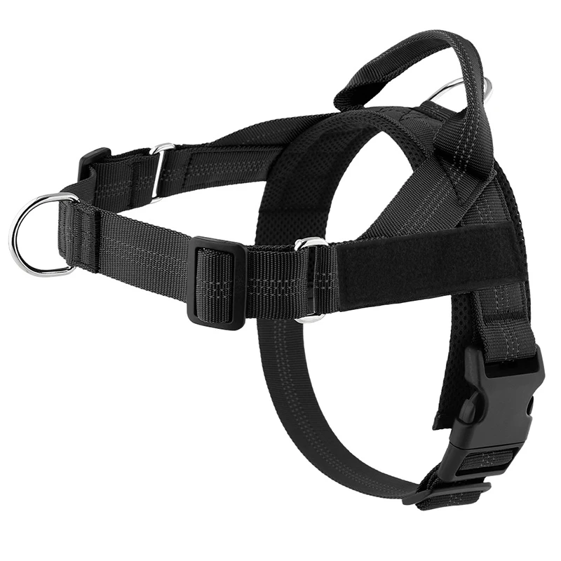Coleira Peitoral Personalizada e Refletiva Anti-Puxão para Cães de Pequeno e Médio Porte, Lavável, Resistente a Explosões e Confortável._voghion.com