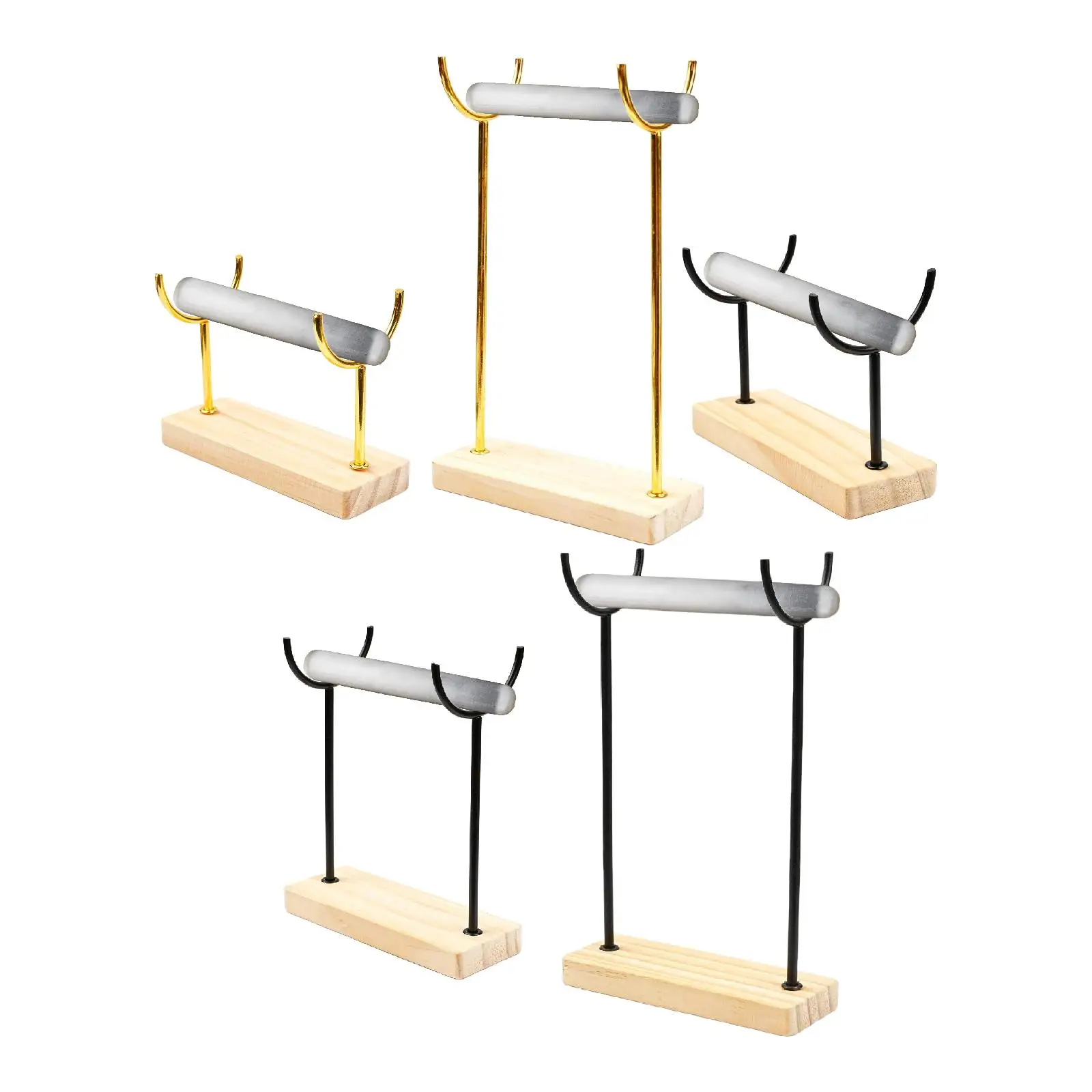 

Selenite Bracelet Holder Anklets Versatile with Wooden Base Organizer Display Stand for Trade Shows Dresser Home Tabletop Stores