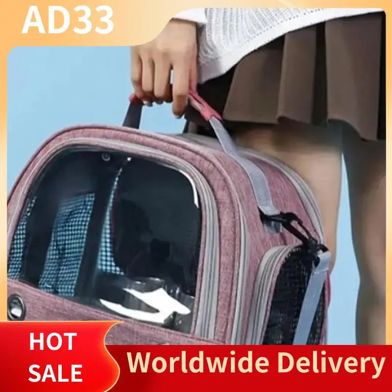 

【A28I Портативная дышащая дорожная сумка для попугая с лотком, большой вместительный уличный рюкзак-переноска для птиц, удобный