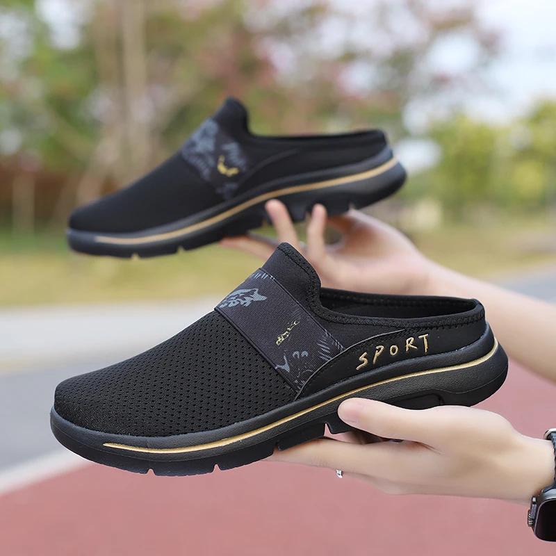 

ELUVA Men Slippers Summer Breathable Home Indoor Slippers Men Thick Bottom Slides Fashion Couple Walking Shoes for Man