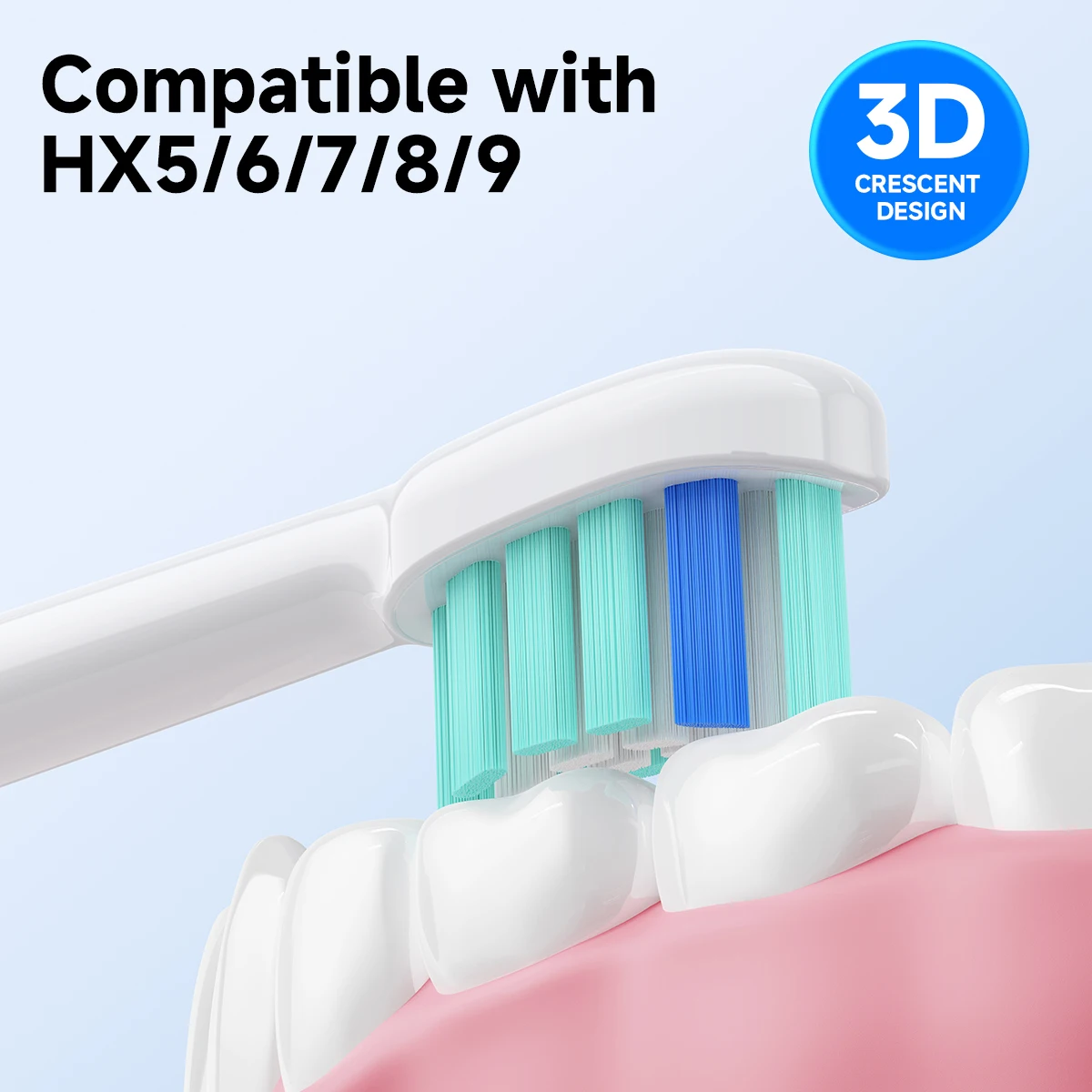 4pcs Electric toothbrush head, replaceable sonic electric toothbrush head, suitable for Philips Sonicare's electric replaceable