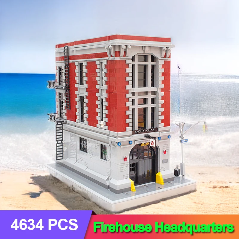 WIth Light Ghostbusters Firehouse Headquarters Building Blocks Bricks Kit Compatible 75827 10274 Christmas Birthday Gifts