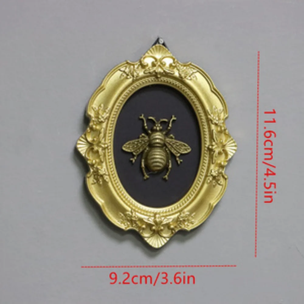 Baroque Golden Bee Figurine Statue Wall Art Frame Home Decor，Best Friend Birthday Gift