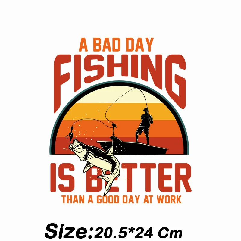 Outdoor sports fishing Ironing applications for clothing Patches DIY Print Vinyl Pattern transfers stickers for clothes Washable