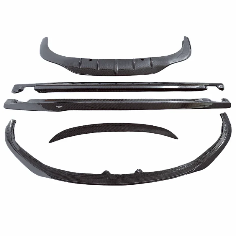 For Bentley Continental GT 2 door version W12 style body kit carbon fiber front bumper edge side skirt rear diffuser