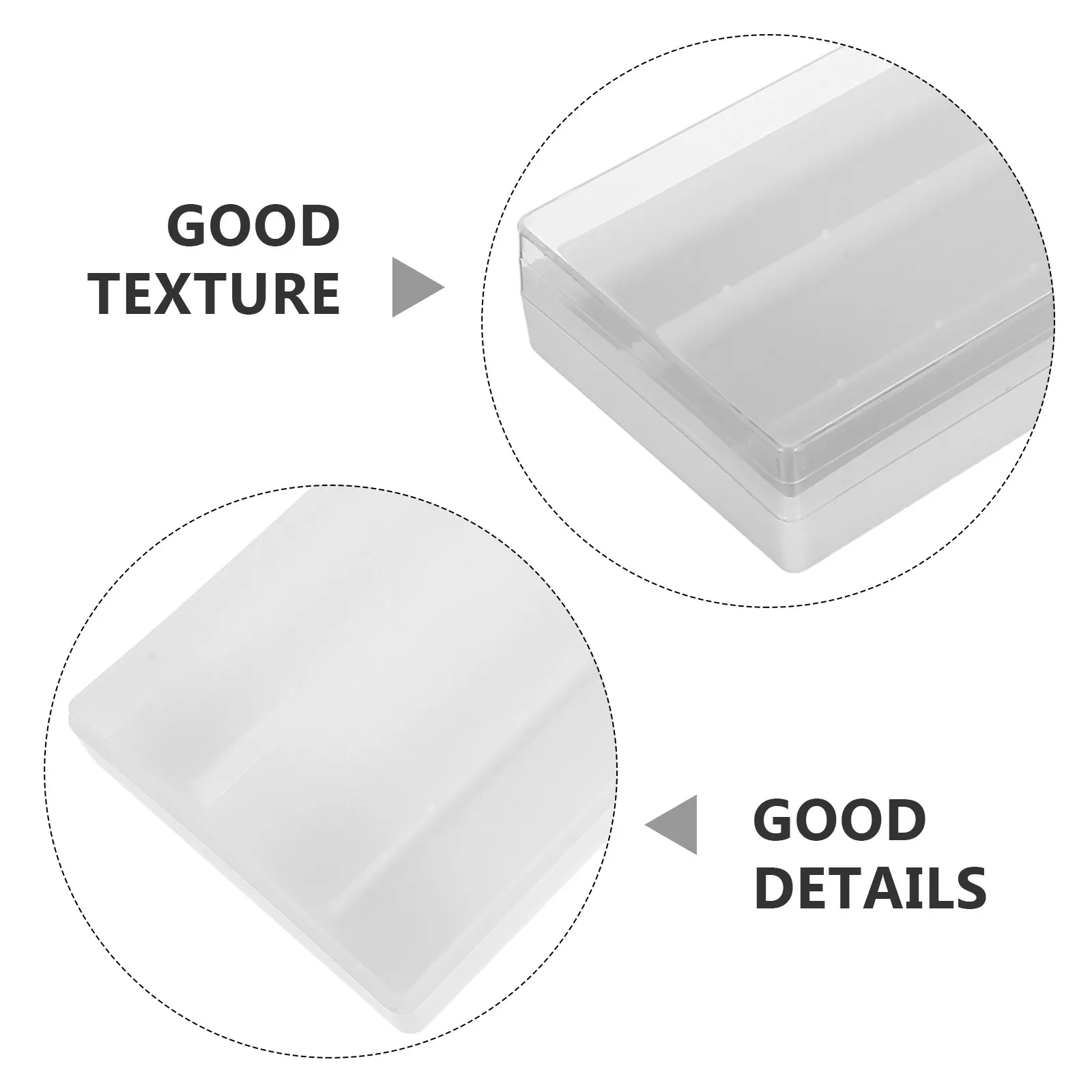 Clear Plastic Microscope Slide Storage Box Mini Rectangle Glass for Lab Experiments Holds 10 Slides Transparent