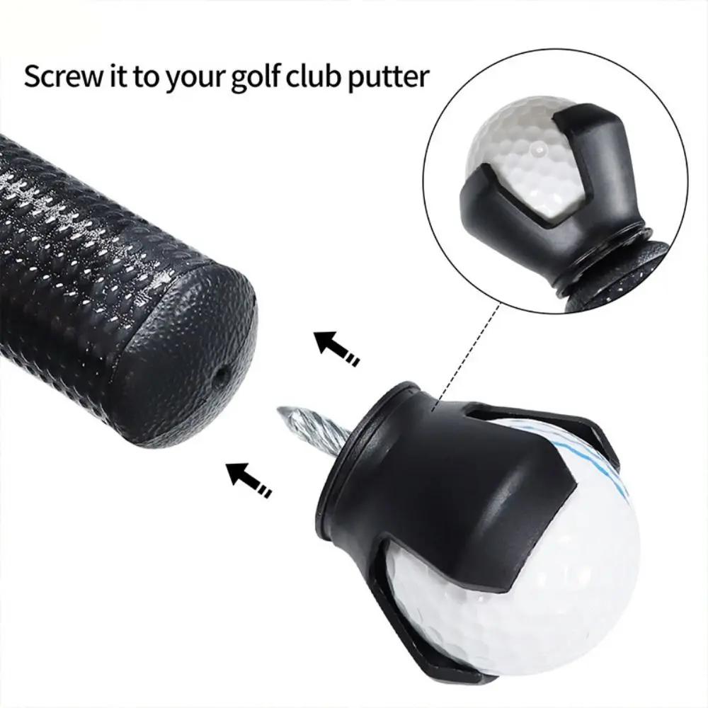 3-Prong Design Golf Ball Retriever Suction Cup Quick Install Golf Pick Up Tool Durable Material No-Bending Golf Ball Grabber