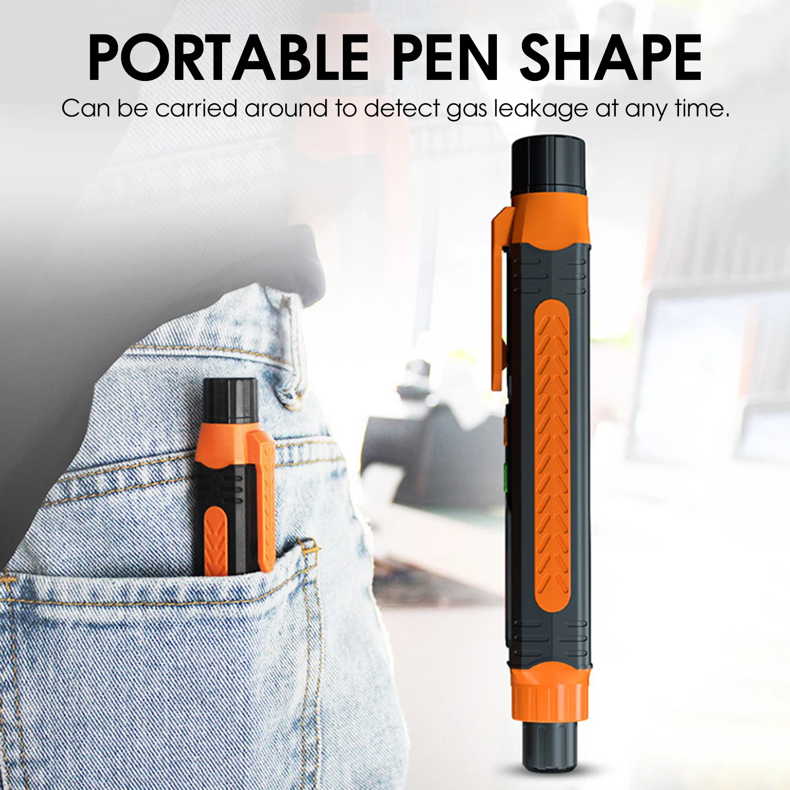 Home Safety Natural Gas Leak Detector Combustible Gas Sniffer Methane Tester Portable Audible Visual Alarm for Home Use