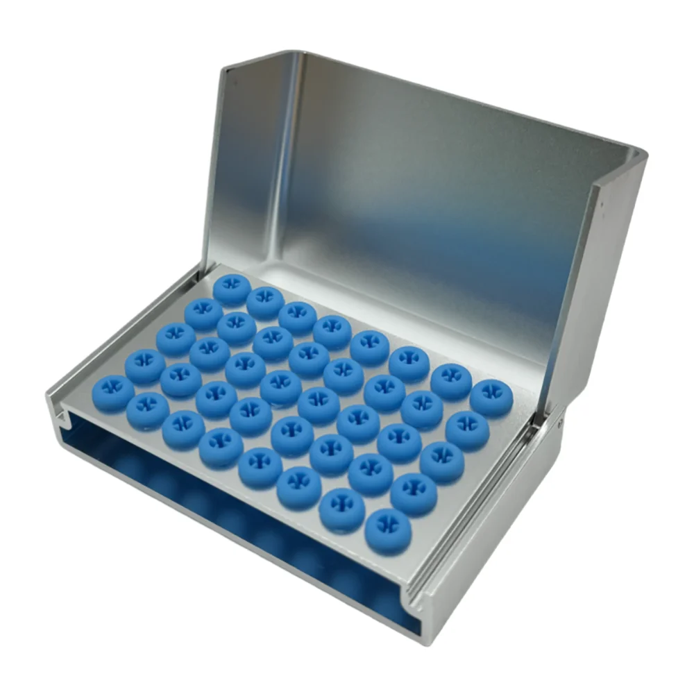 Dental Burs Holder 18holes 40holes Sterilizer Endo File Disinfection Box Organizer 135℃ Autoclavable Sterilizable Lab Tools