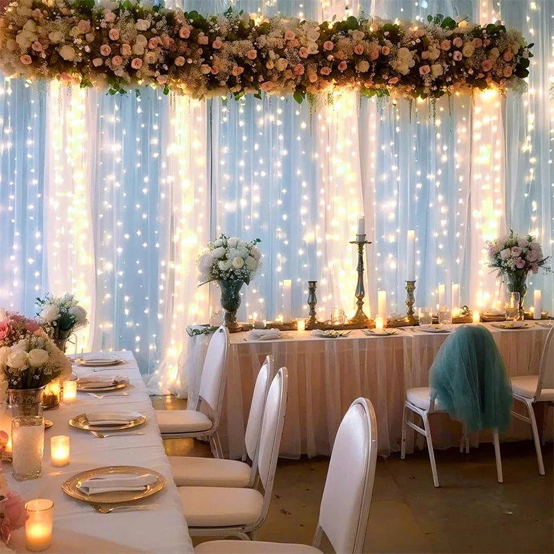 عطلة LED ستارة ضوء سلسلة USB بالطاقة 8 طرق عيد الميلاد السنة الجديدة مصابيح حفلات المنزل الزفاف عيد ميلاد مكان ديكور الجمالية #2